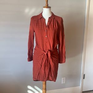 [Maeve] Burnt Orange Long Sleeve Dress